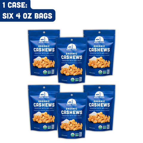 Organic Roasted Cashews with Sea Salt: 4 OZ