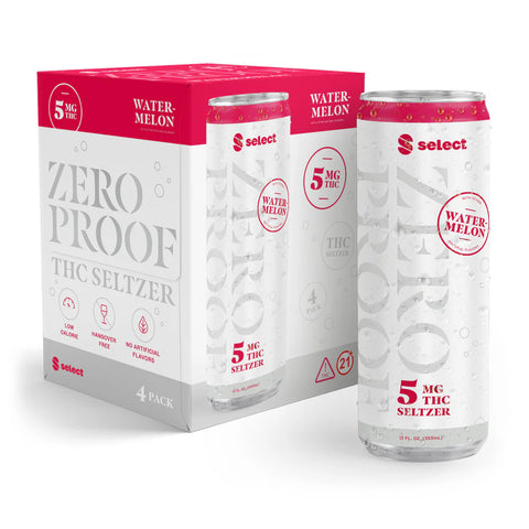 Select Zero Proof Seltzer - Watermelon (4 pack)