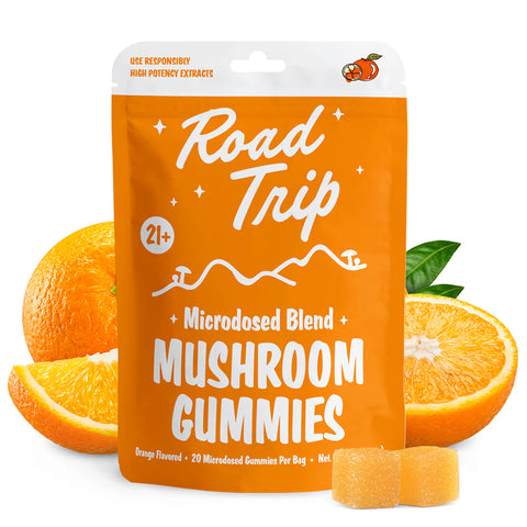 Road Trip - MICRODOSED Gummies + Functional Mushrooms - Orange